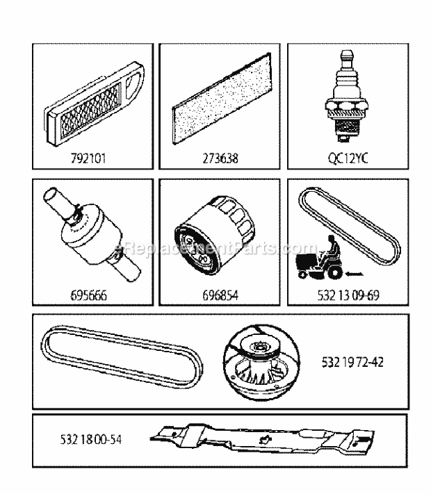 Jonsered LT 2223 A2 - 96041011002 (2010-01) Tractor Frequently Used Parts Diagram