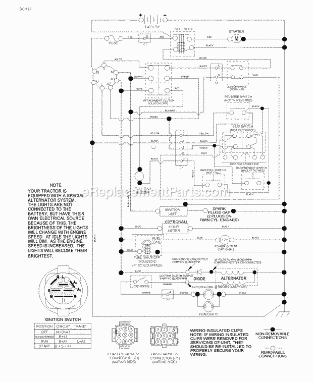 Jonsered LT 2317 CMA - 96051000501 (2011-08) Tractor Page J Diagram