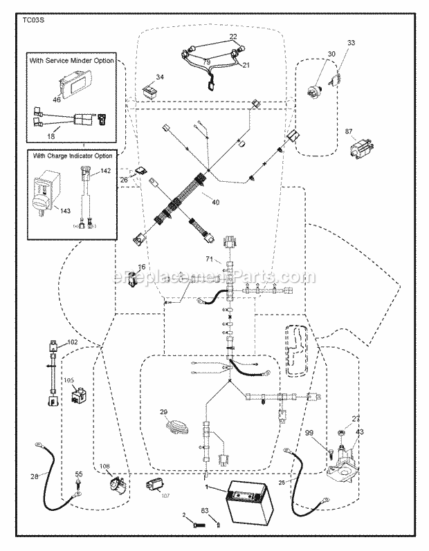 Jonsered LT 2317 CMA - 96051002104 (2014-04) Tractor Electrical Diagram