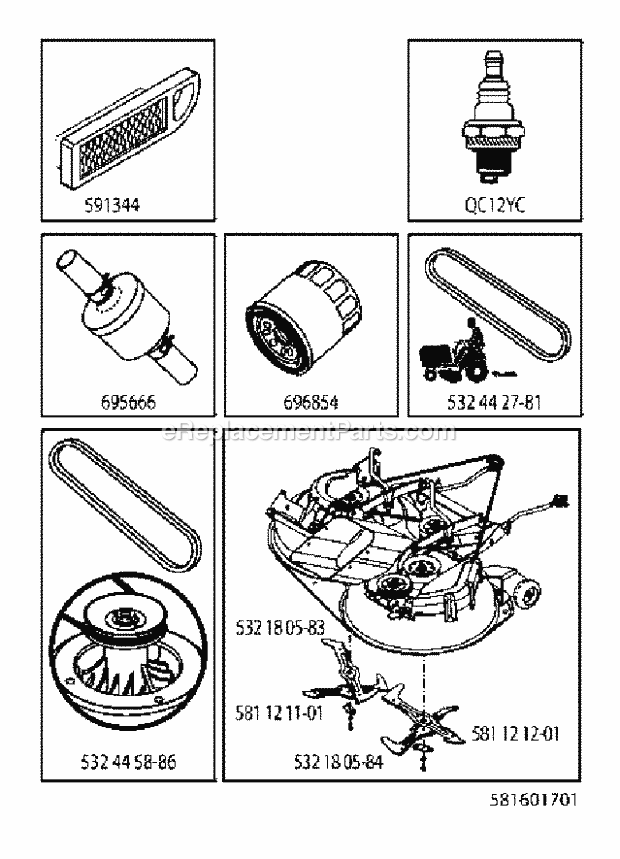 Jonsered LT 2320 CMA2 - 96051007200 (2012-11) Tractor Frequently Used Parts Diagram