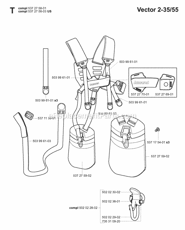 Jonsered RS44 EPA (2006-01) Brushcutter Harness Diagram