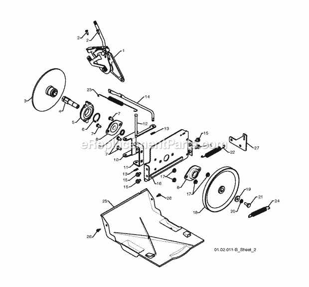 Jonsered ST 2106 - 96191002006 (2009-09) Snow Blower Drive Diagram