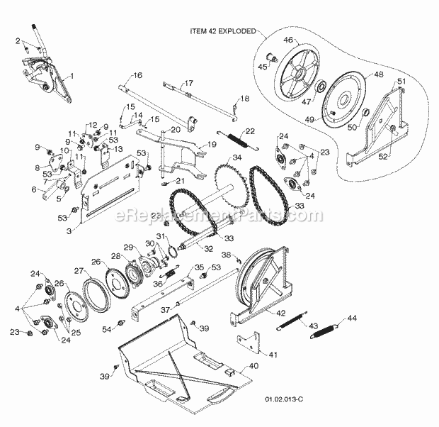 Jonsered ST 2106 - 96191002009 (2012-05) Snow Blower Drive Diagram