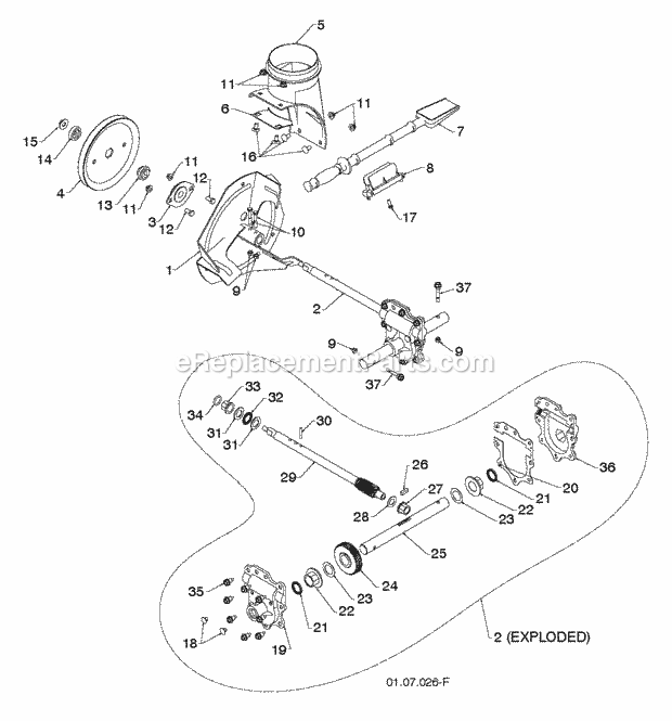 Jonsered ST 2106 - 96191002009 (2012-05) Snow Blower Page H Diagram