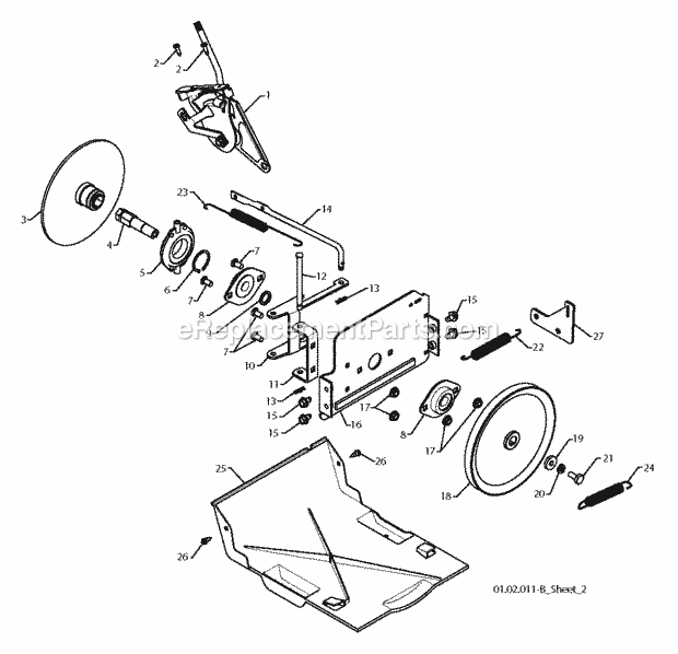 Jonsered ST 2109 E - 96191004001 (2010-08) Snow Blower Page Q Diagram