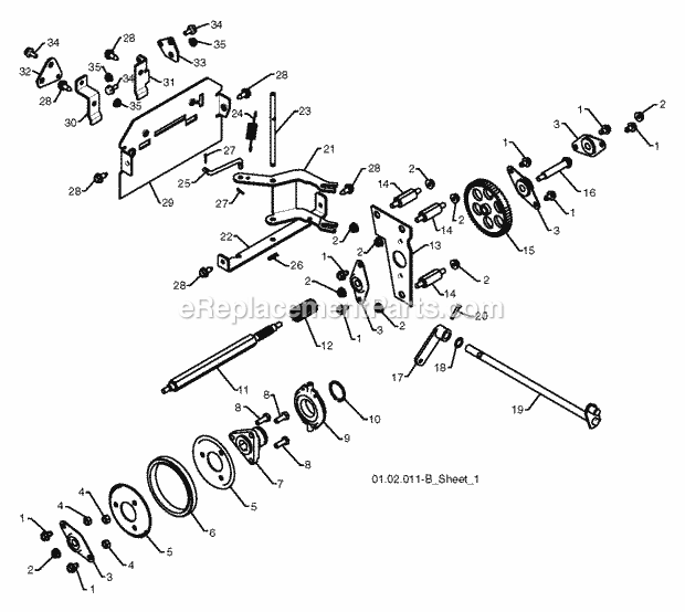 Jonsered ST 2109 E - 96191004001 (2010-08) Snow Blower Page R Diagram