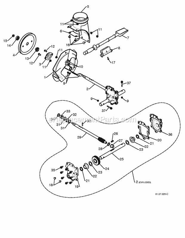 Jonsered ST 2111 E (2009-08) Snow Blower Page N Diagram