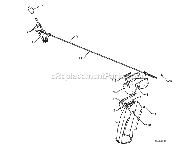 Jonsered ST 2111 E (2009-08) Snow Blower Page V Diagram