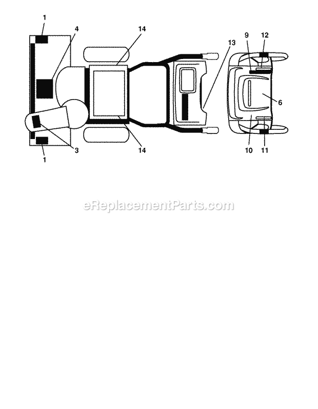 Jonsered ST 2111 E (2009-08) Snow Blower Decals Diagram