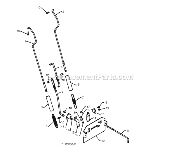 Jonsered ST 2111 E - 96191002204 (2008-09) Snow Blower Page S Diagram