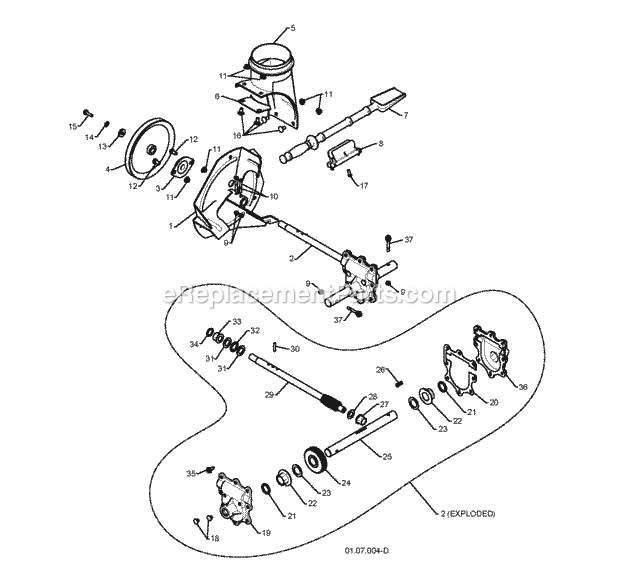 Jonsered ST 2111 E - 96191002204 (2008-09) Snow Blower Page C Diagram