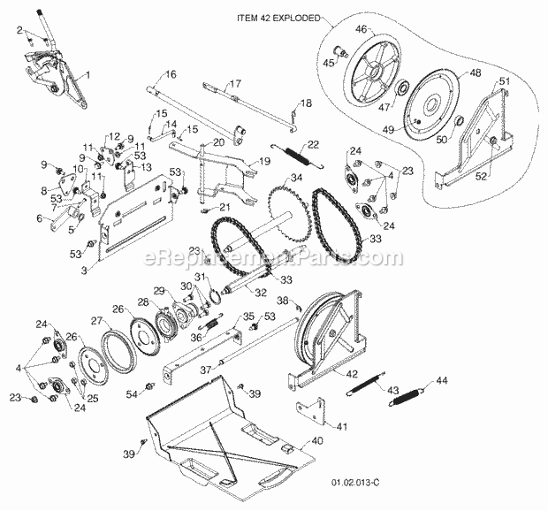 Jonsered ST 2111 E - 96191004109 (2013-07) Snow Blower Page T Diagram