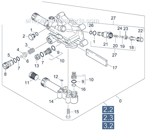 Karcher HD 2500 MTD (1.194-114.0) Pressure Washer Page B Diagram