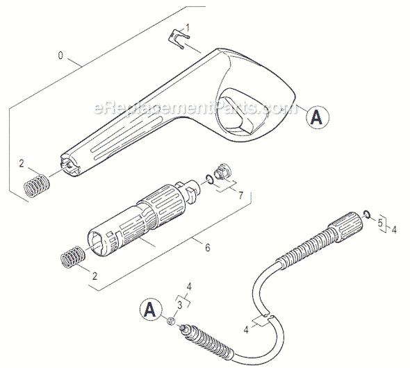 Karcher K 395 M-Plus (1.141-966.0) Pressure Washer Gun and Hose Diagram