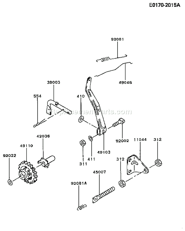 Kawasaki FA130D-BS10 4 Stroke Engine Page C Diagram