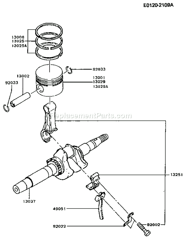 Kawasaki FA130D-BS20 4 Stroke Engine Page I Diagram