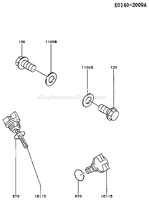 Kawasaki FA210D-AS21 4 Stroke Engine Page H Diagram