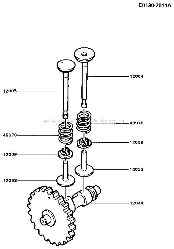 Kawasaki FA210D-ES10 4 Stroke Engine Page K Diagram