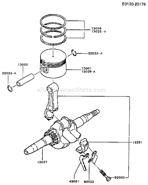Kawasaki FA210D-ES10 4 Stroke Engine Page I Diagram