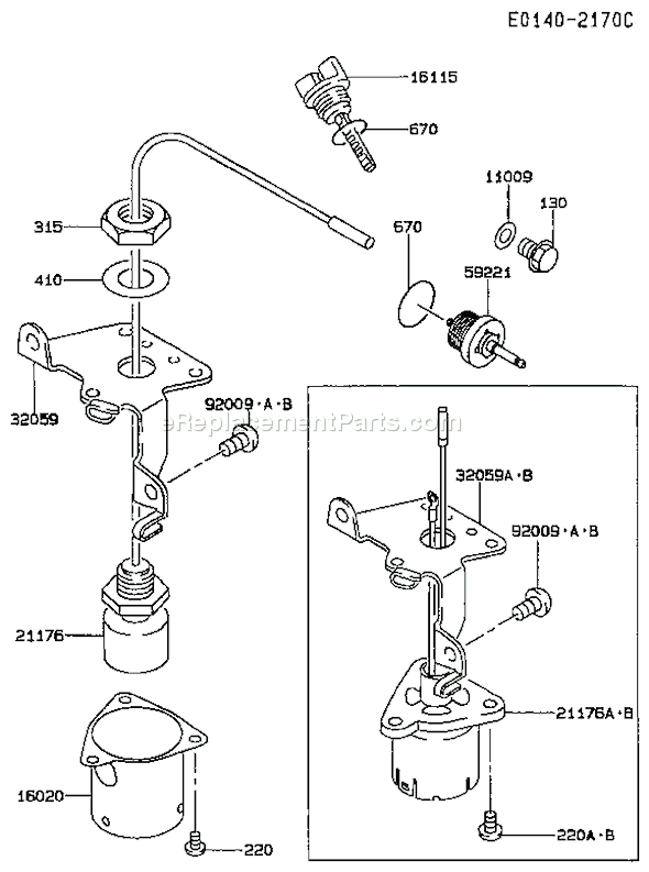 Kawasaki FA210D-GS07  4 Stroke Engine Page I Diagram