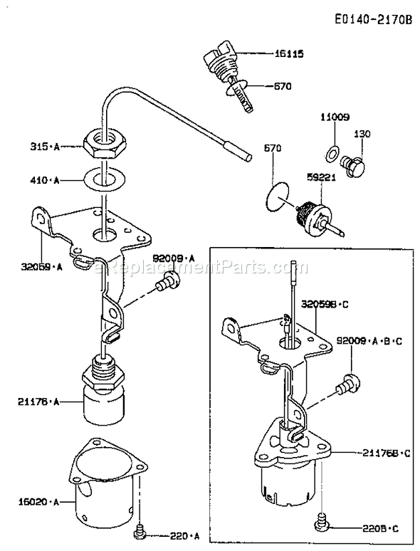 Kawasaki FA210D-HS05  4 Stroke Engine Page I Diagram