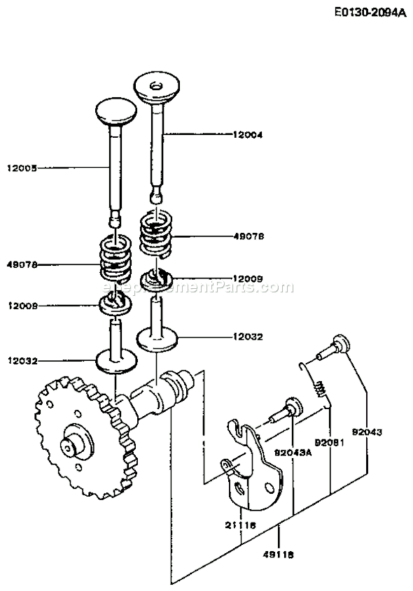 Kawasaki FA210D MS00 4 Stroke Engine Page L Diagram
