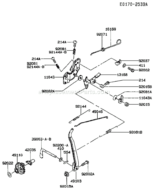 Kawasaki FA210R-HS00  4 Stroke Engine Page C Diagram