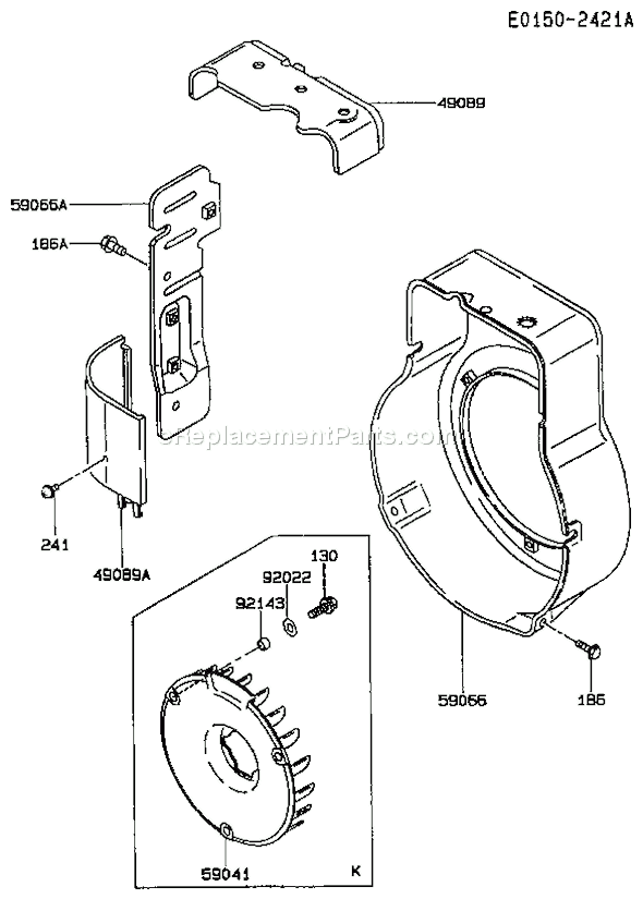 Kawasaki FA210R-HS00  4 Stroke Engine Page D Diagram