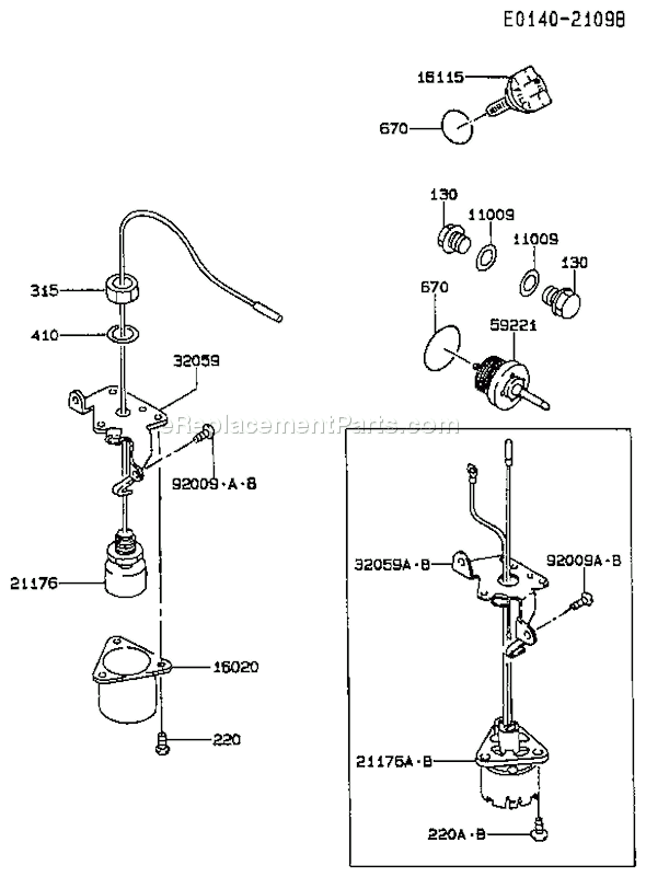 Kawasaki FA210R-HS00  4 Stroke Engine Page I Diagram