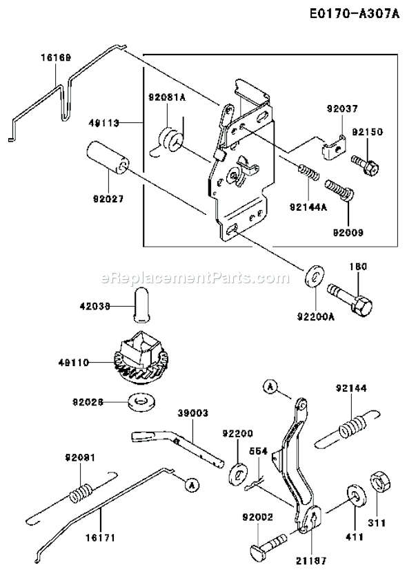 Kawasaki FB460V-AS37 4 Stroke Engine Page C Diagram