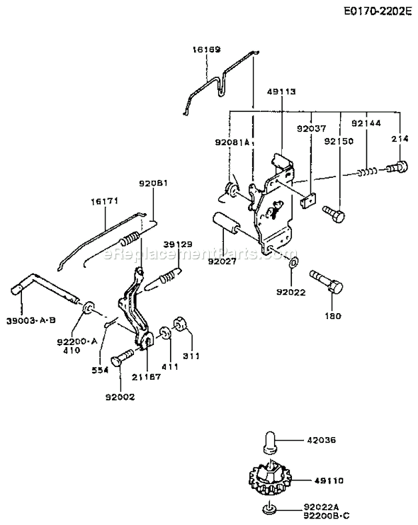 Kawasaki FB460V-BS20 4 Stroke Engine Page C Diagram