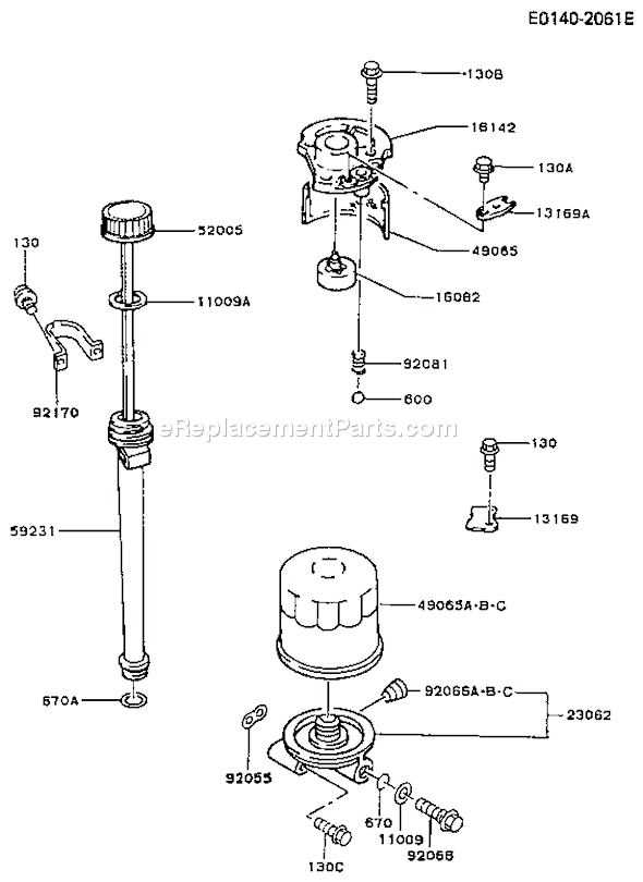 Kawasaki FB460V-BS20 4 Stroke Engine Page H Diagram