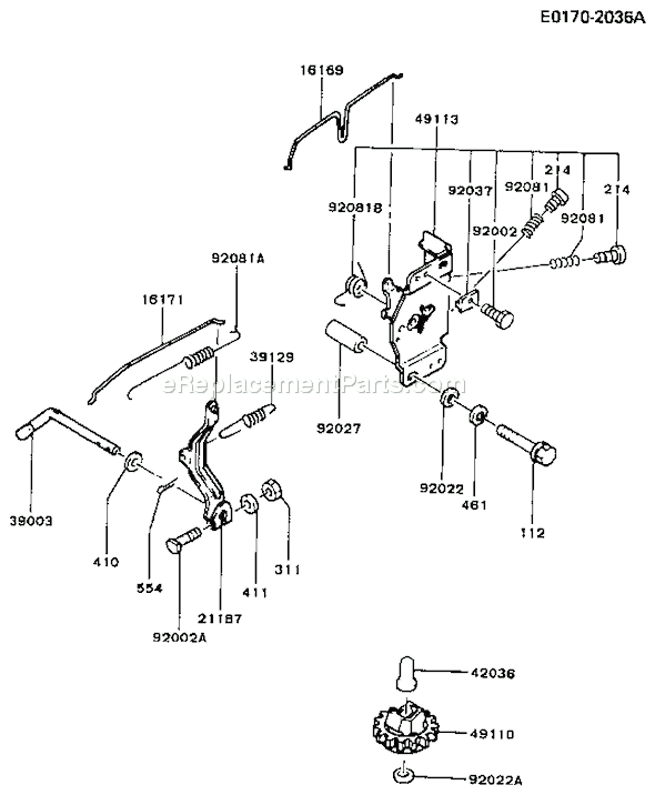 Kawasaki FB460V-BS24 4 Stroke Engine Page C Diagram