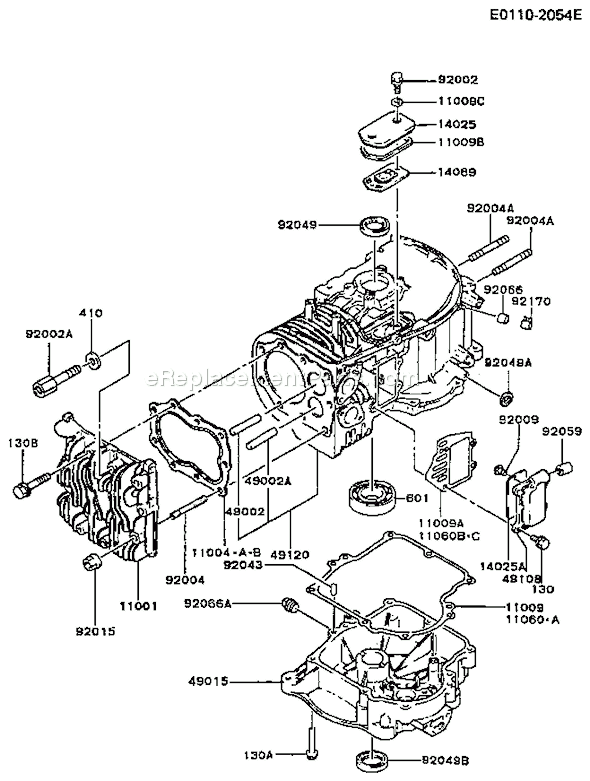 Kawasaki FB460V-DS20 4 Stroke Engine Page E Diagram