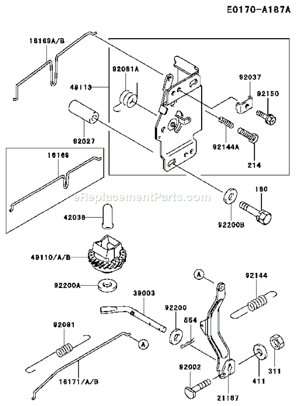 Kawasaki FB460V-ES36 4 Stroke Engine Page C Diagram