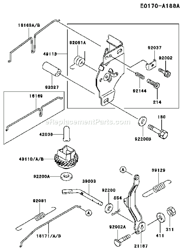 Kawasaki FB460V-FS29 4 Stroke EngineParts Page C Diagram