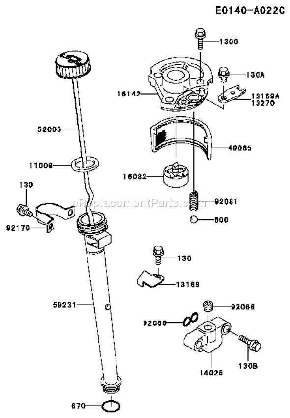 Kawasaki FB460V-RS01 4 Stroke Engine Page H Diagram