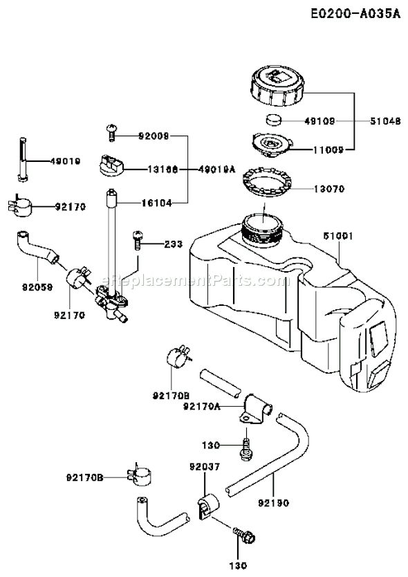 Kawasaki FC150V-ES25 4 Stroke Engine Page G Diagram