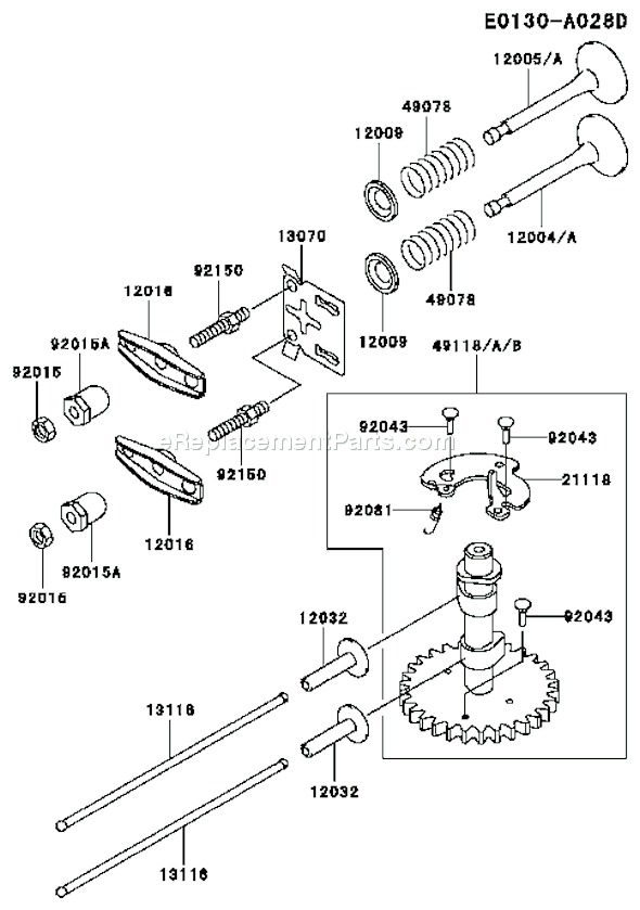 Kawasaki FC150V-FS58 4 Stroke Engine Page M Diagram