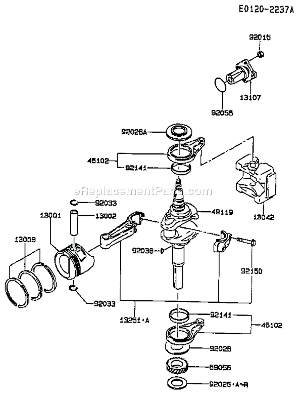 Kawasaki FC400V-AS04 4 Stroke Engine Page I Diagram