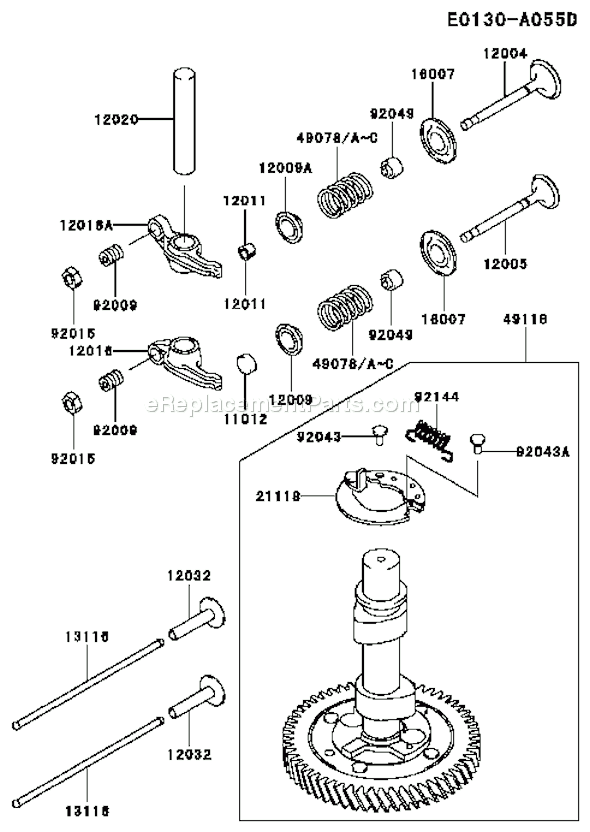 Kawasaki FC401V-CS03 4 Stroke Engine Page L Diagram