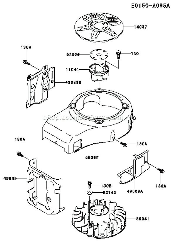 Kawasaki FC401V-CS03 4 Stroke Engine Page D Diagram