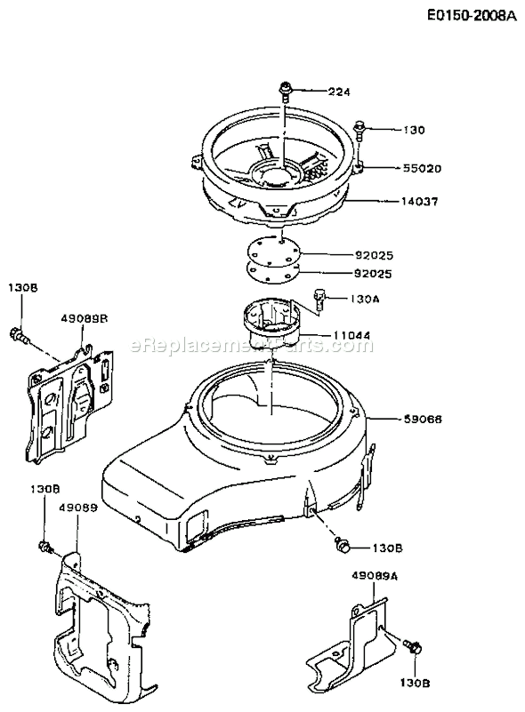 Kawasaki FC420V-AS04 4 Stroke Engine Page D Diagram