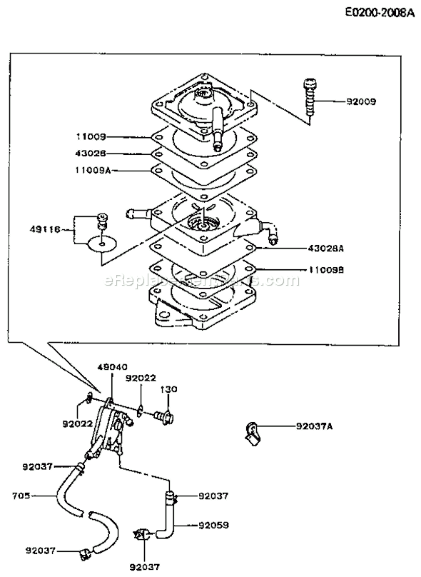 Kawasaki FC420V-AS04 4 Stroke Engine Page G Diagram