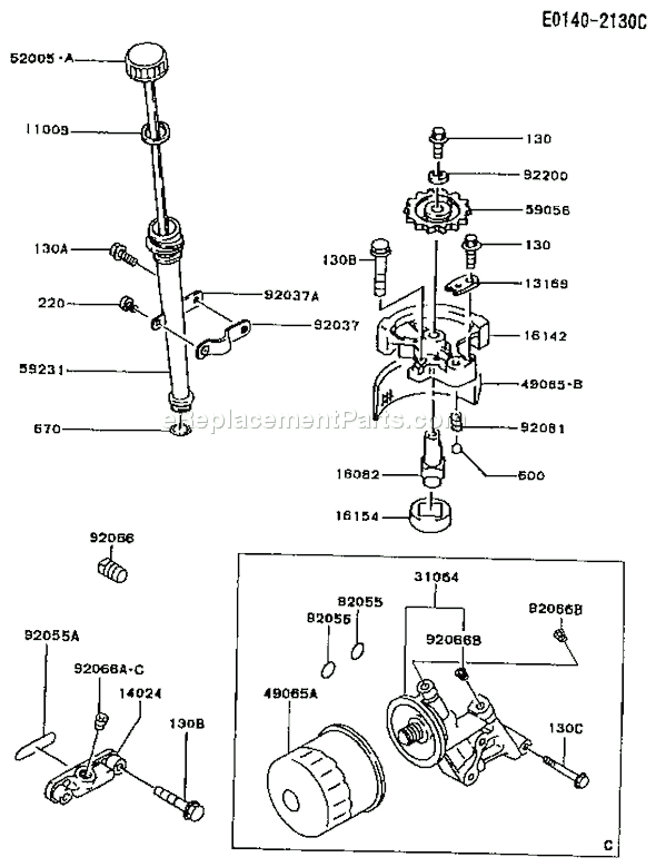 Kawasaki FC420V-BS07 4 Stroke Engine Page H Diagram