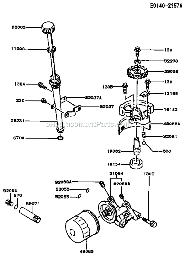 Kawasaki FC420V-BS13 4 Stroke Engine Page H Diagram