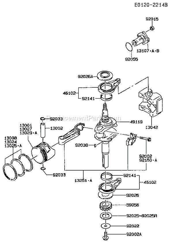 Kawasaki FC420V-DS01 4 Stroke Engine Page J Diagram