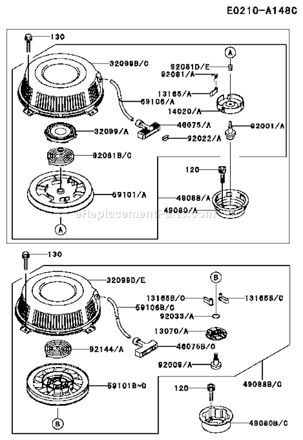 Kawasaki FC420V-DS12 4 Stroke Engine Page J Diagram