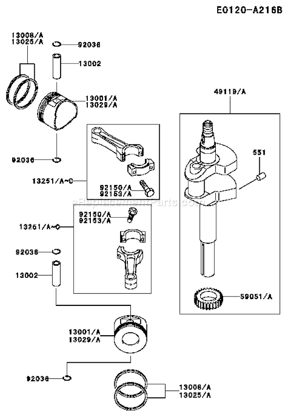 Kawasaki FD501V-DS05 4 Stroke Engine Page I Diagram