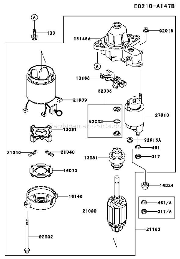 Kawasaki FD590V-CS06 4 Stroke Engine Page K Diagram